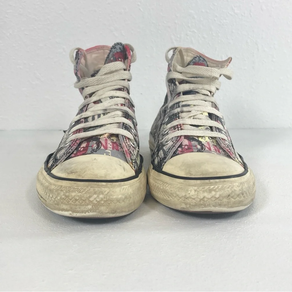 Vintage Converse Size 6 Custom Graffiti Chuck Taylor All Star High Top, Artisan - Picture 15 of 16